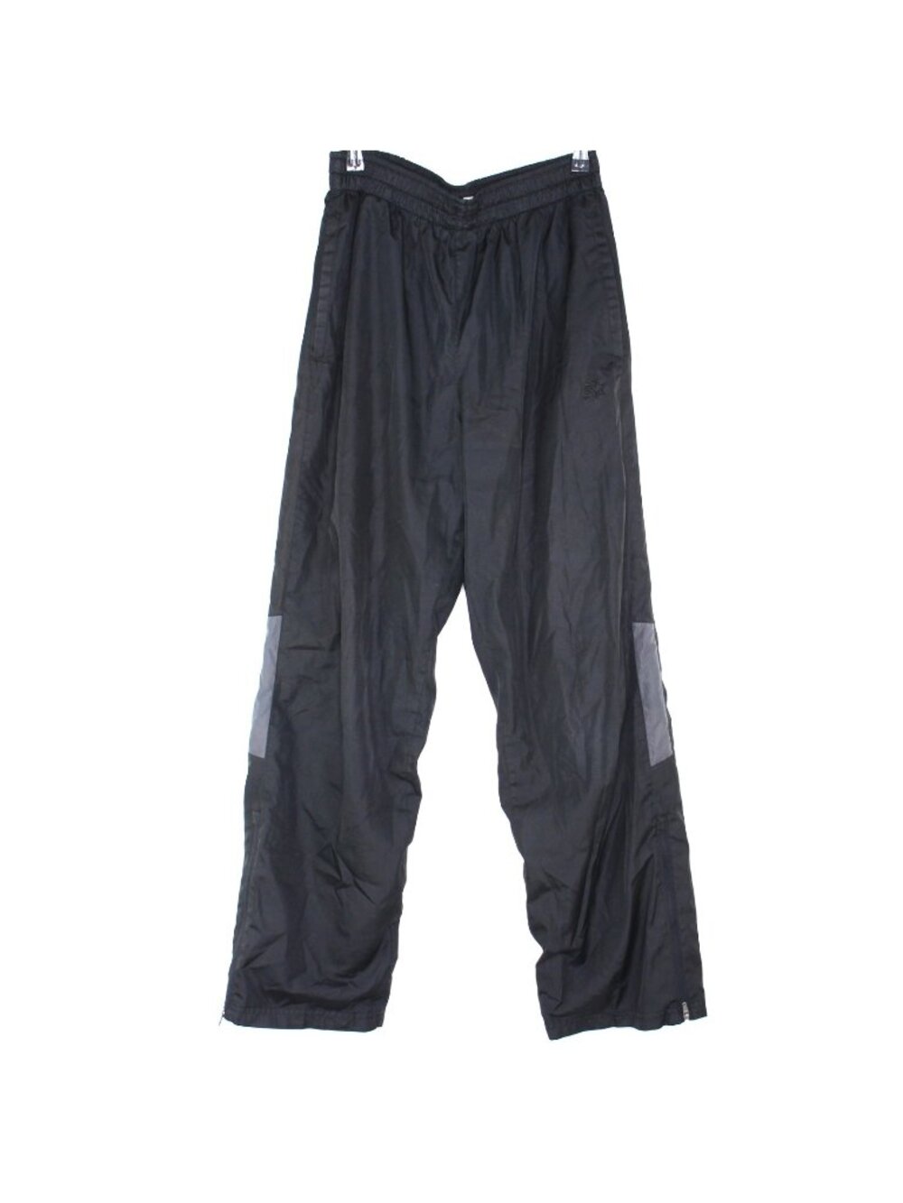 Vintage Starter Mens Small 28 x 30 Y2K Polyester Black Track Pants N1517